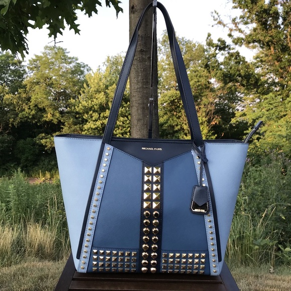 Michael Kors Handbags - Michael Kors Whitney Studded Saffiano Leather Tote